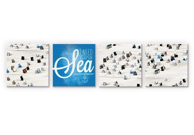 Wandbild Roeder - I need Vitamin Sea (4-teilig) 