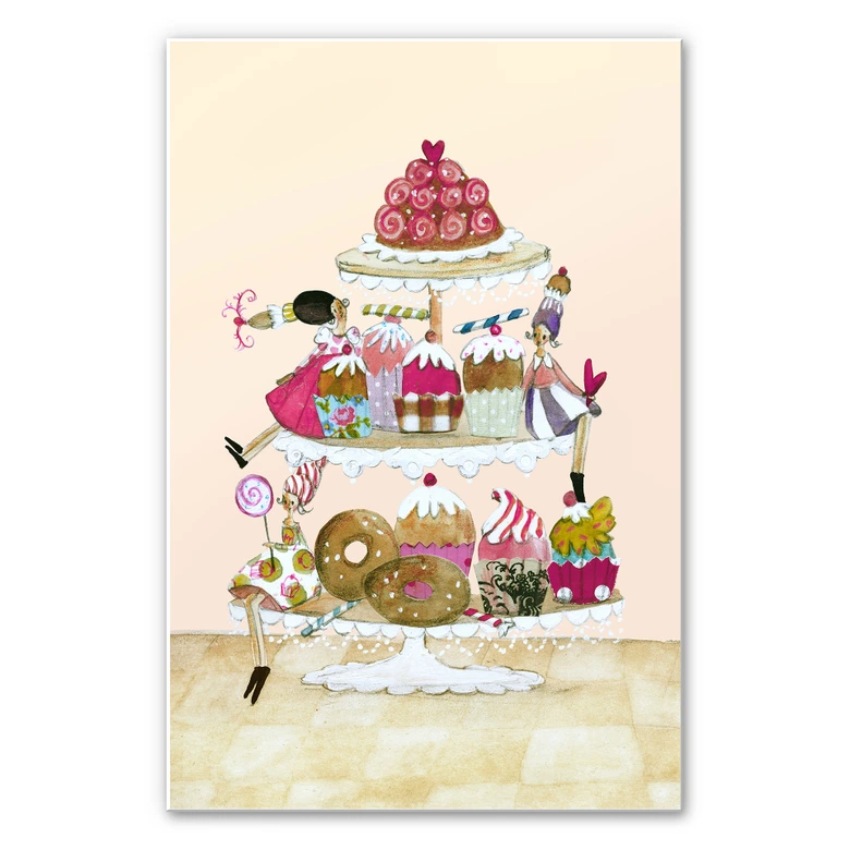 Wandbild Leffler - Glitzer Muffinparade 