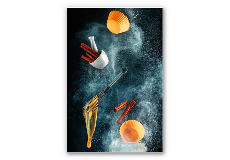 Wandbild Belenko - Kitchen mess: cinnamon cupcake 