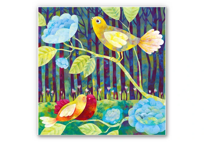 Wandbild Blanz - Vögel im Wald 