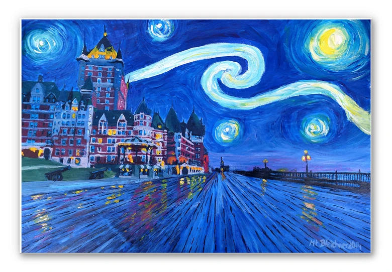 Wandbild Bleichner - Starry Night in Quebec 