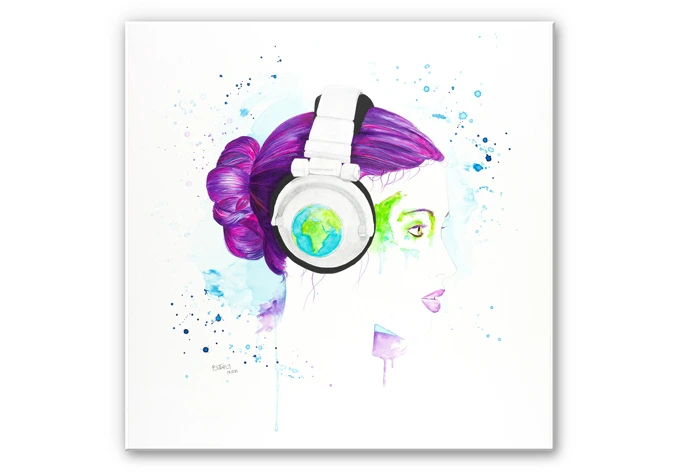 Wandbild Buttafly - Listen to the World 