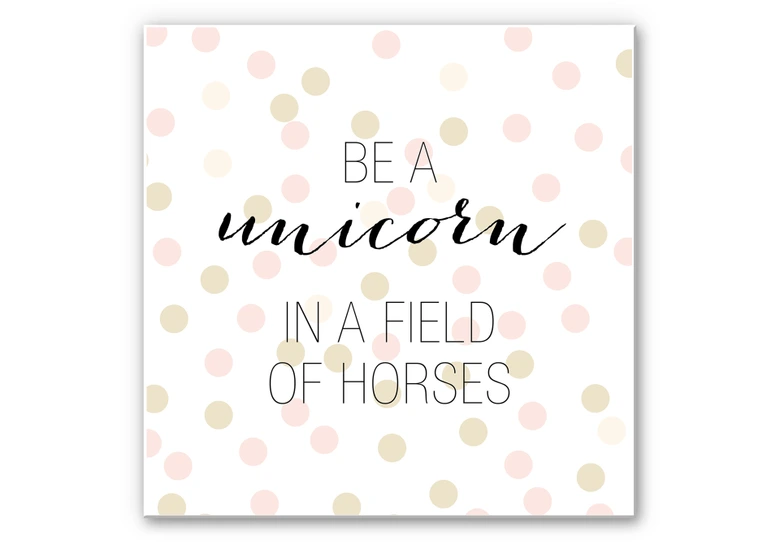 Wandbild Confetti & Cream - Be a unicorn... 