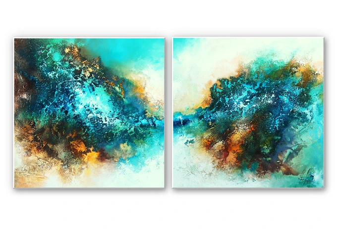 Wandbild Fedrau - In Neptuns Reich (2-teilig) 