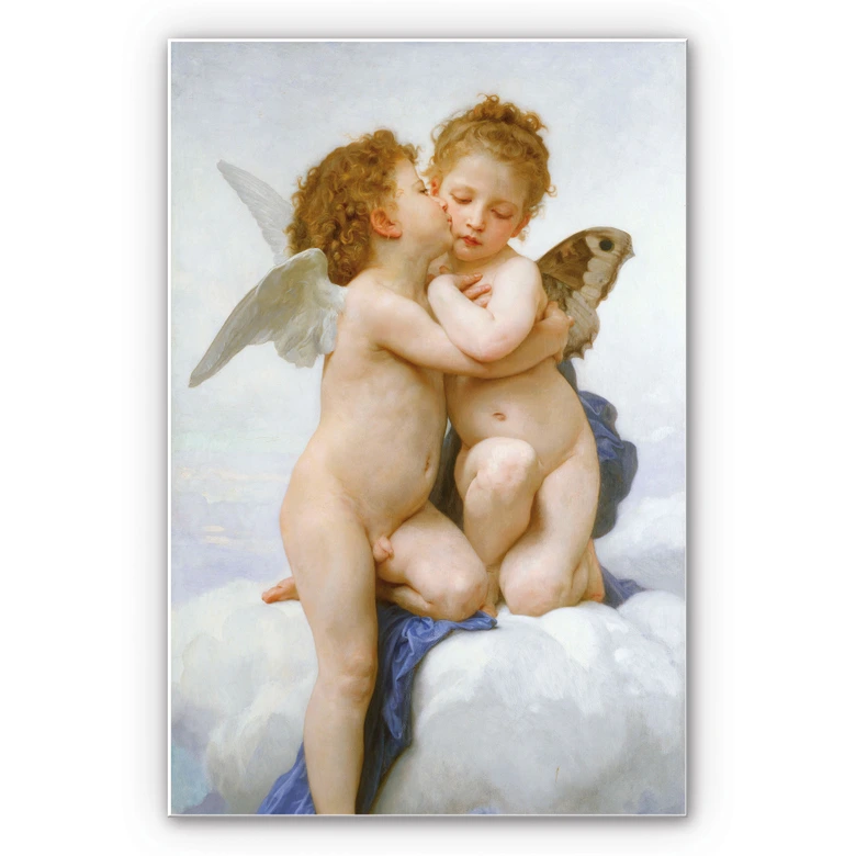 Wandbild Bouguereau - Der erste Kuss 
