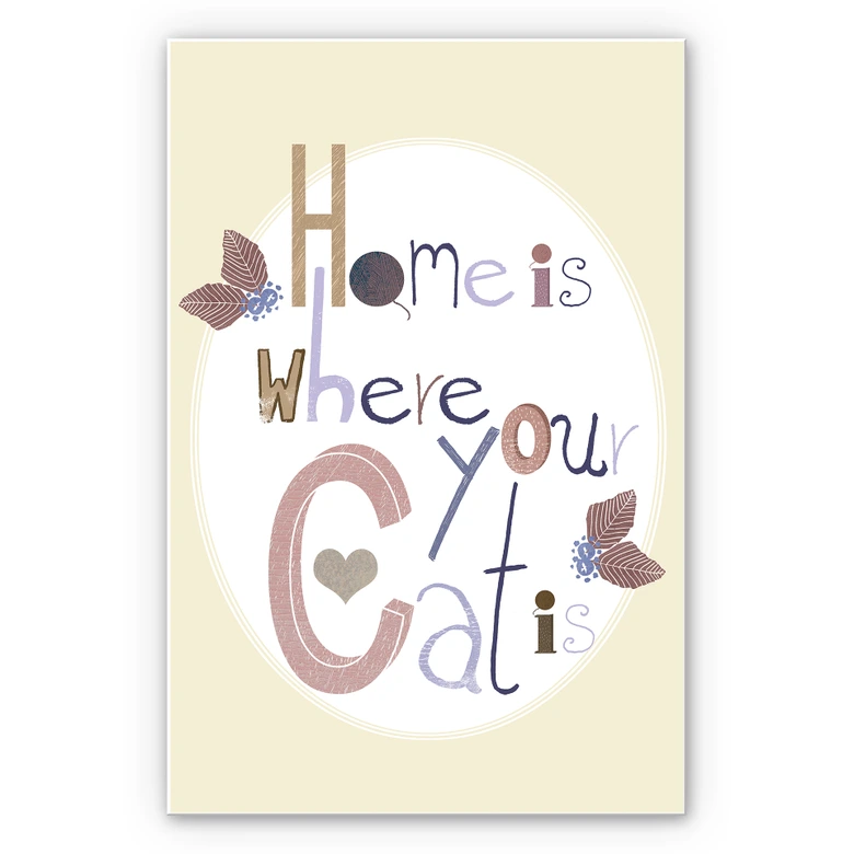 Wanddecoratie Loske - Home is where your Cat is 