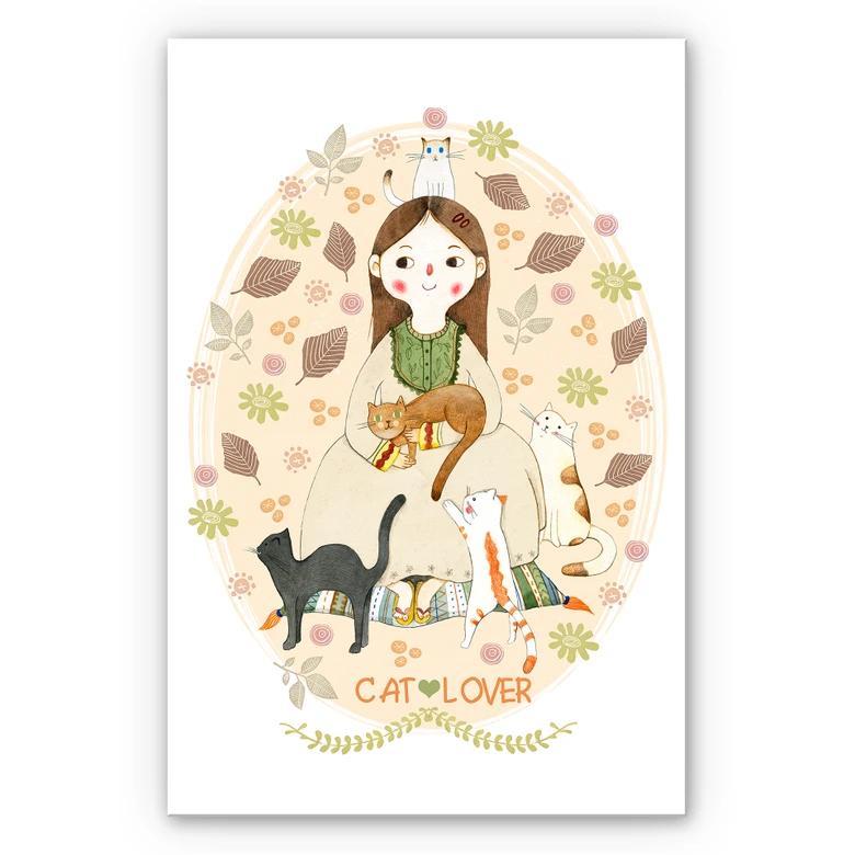 Wandbild Loske - Cat Lover 