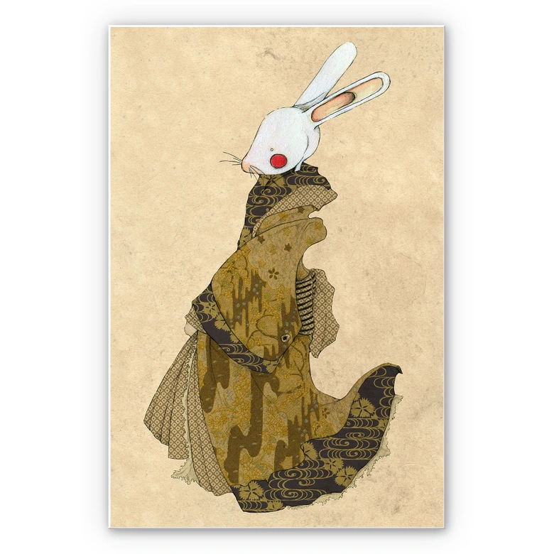 Wandbild Loske - Geisha Kaninchen 02 