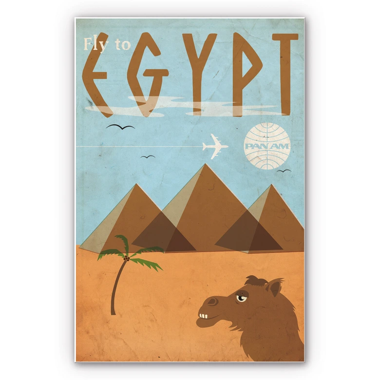 Wandbild PAN AM - Fly to Egypt 