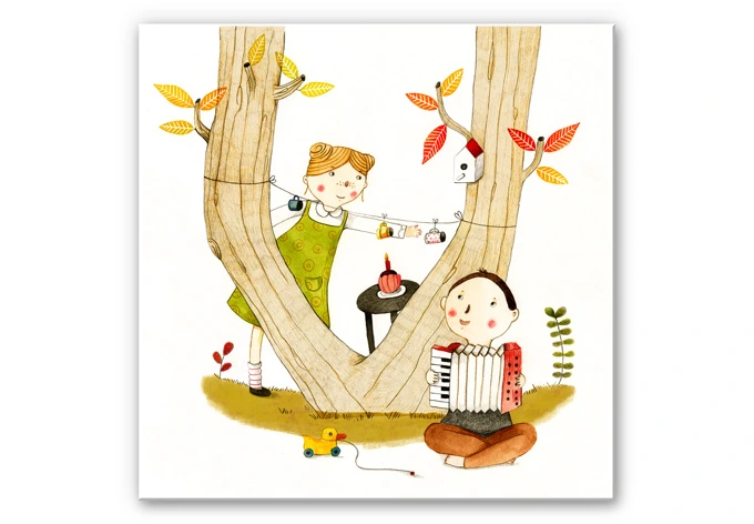 Wandbild Loske - Picknick 