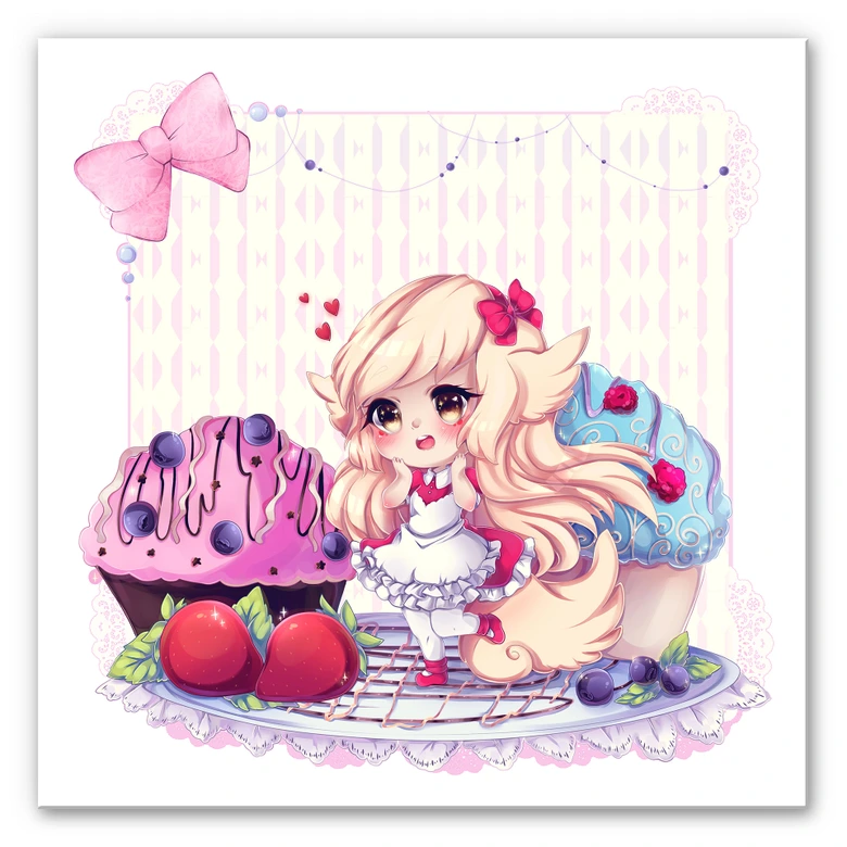 Wandbild La Doll Blanche - Chibi Belle 