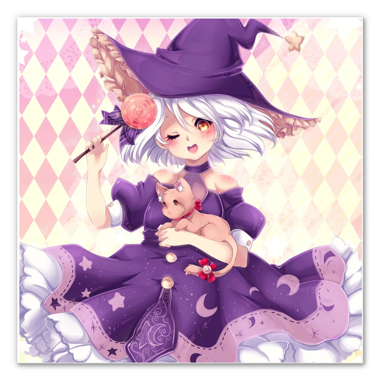 Wandbild La Doll Blanche - Little Witch 