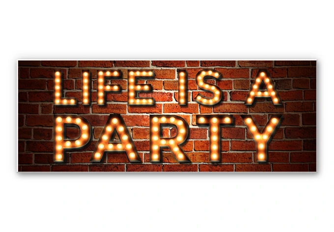 Wandbild Life is a Party 02 - Panorama 