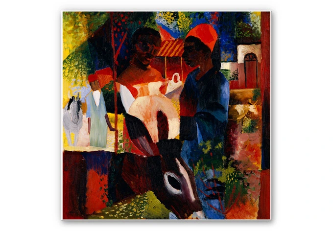 Wandbild Macke - Markt in Tunis 