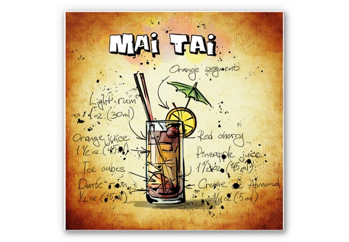 Wandbild Mai Tai - Rezept 