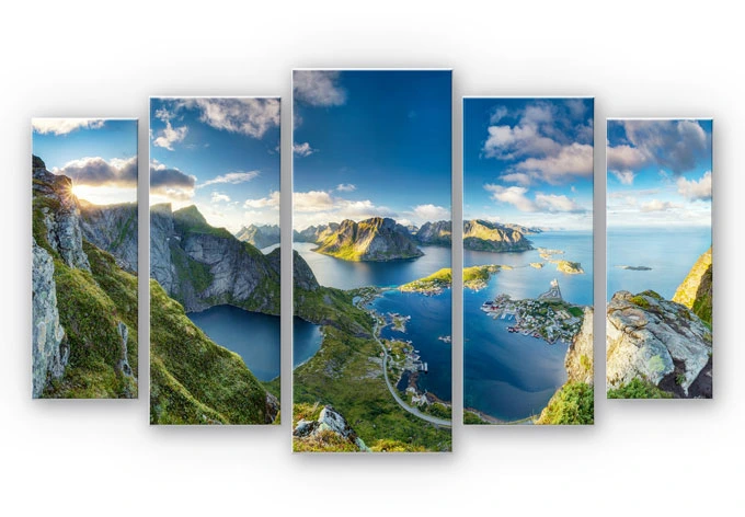 Wandbild Roemmelt - Aussicht vom Reinebringen - Set (5 tlg.) 