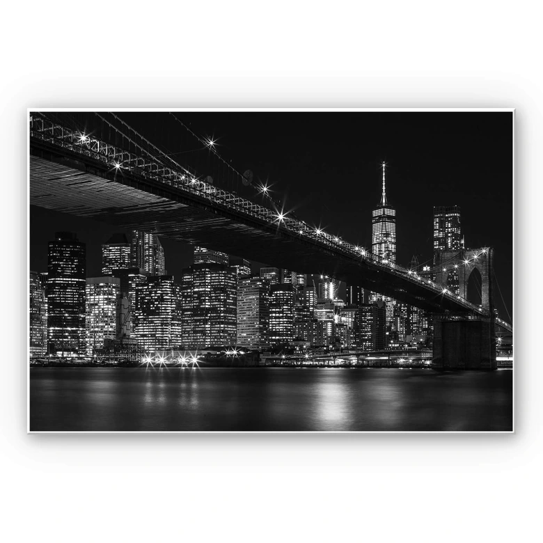 Wandbild New York bei Nacht 