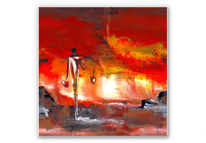 Wandbild Niksic - Colorful in Africa - quadratisch 