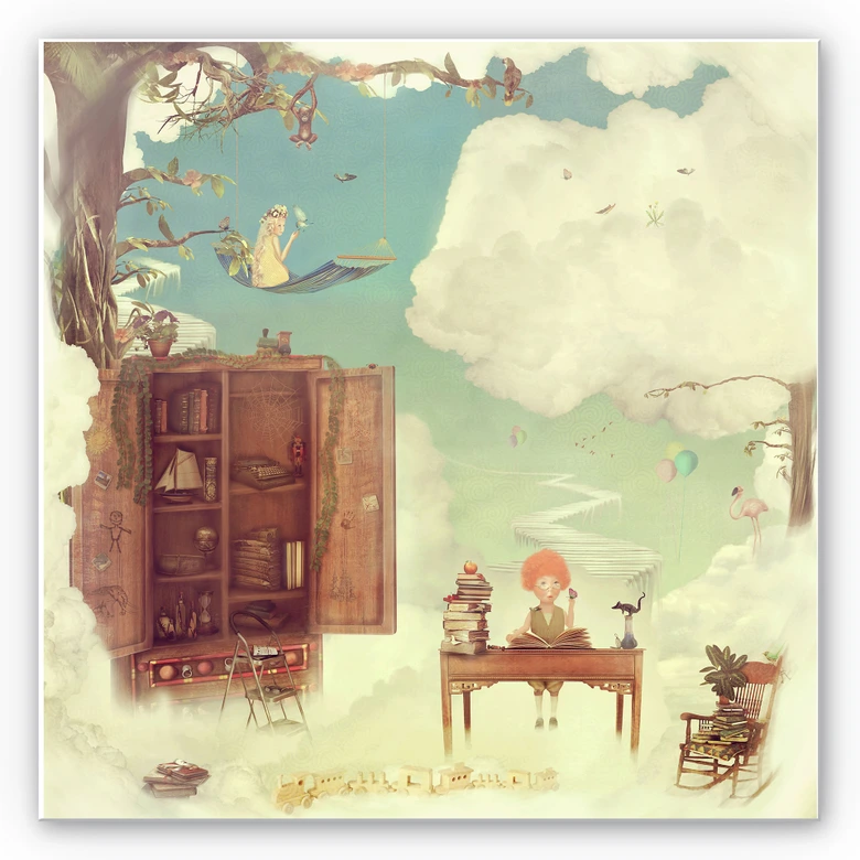 Wandbild Himmlisches Leben 