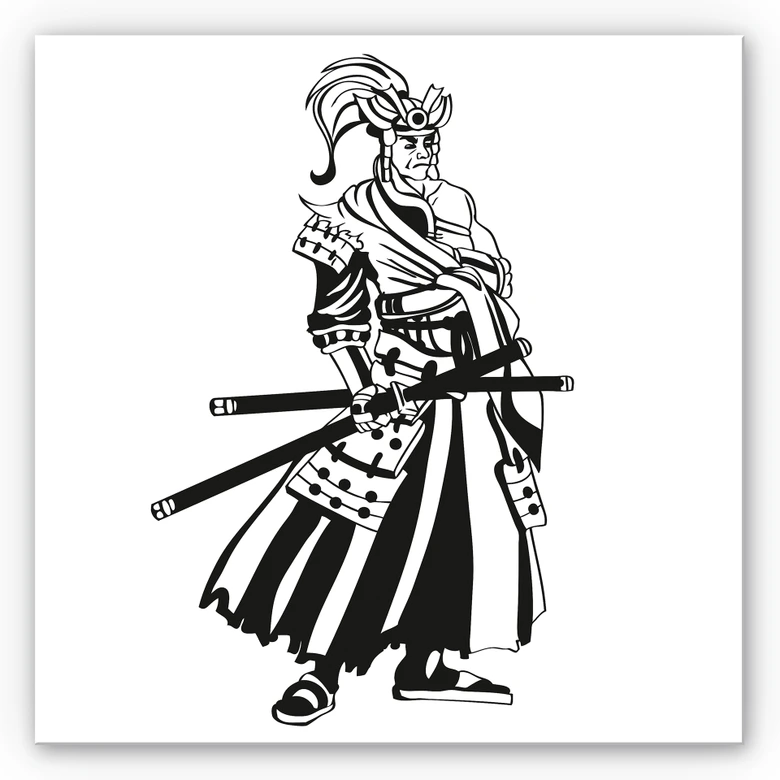 Wandbild Japanischer Samurai 