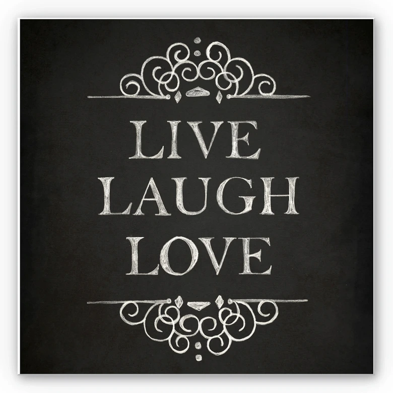 Wandbild Live Laugh Love 