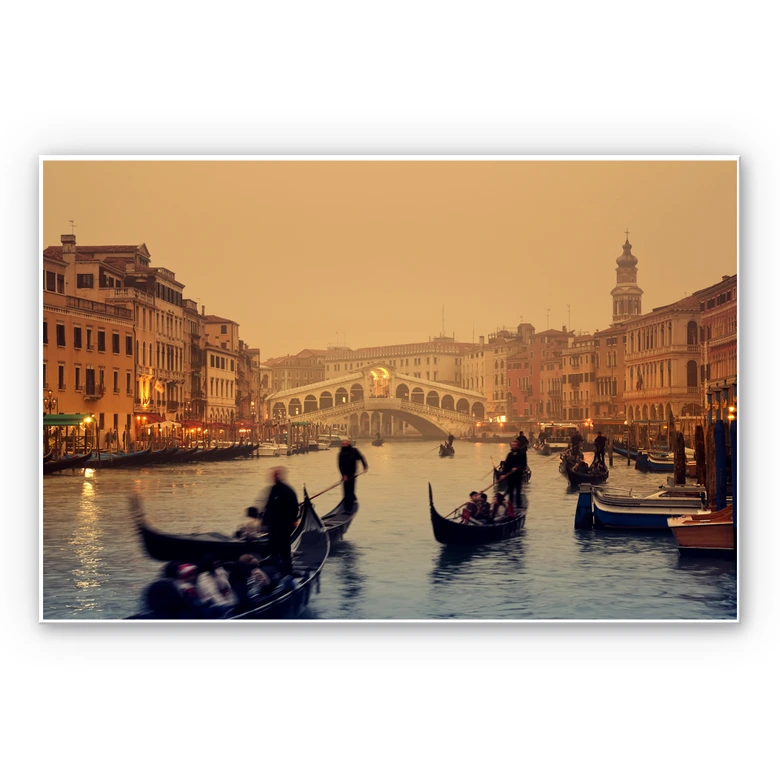Wanddecoratie Zonsondergang in Venetie 