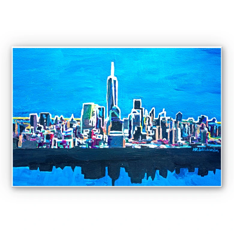 Wandbild Bleichner - New York City im Neonschimmer 