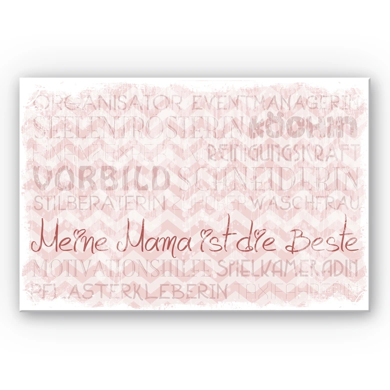 Wandbild Meine Mama ist die Beste 