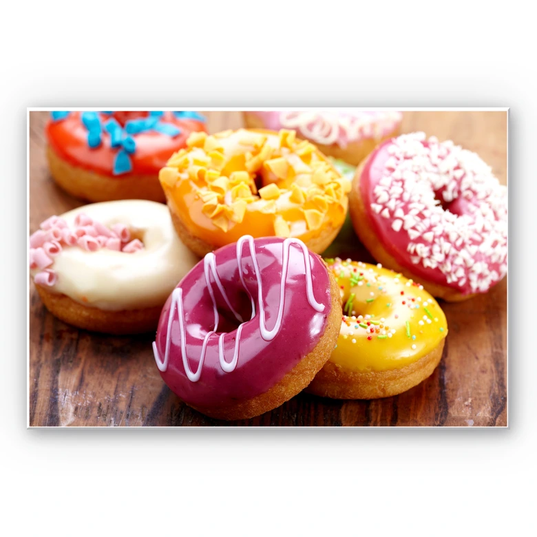 Wandbild Zuckersüße Donuts 
