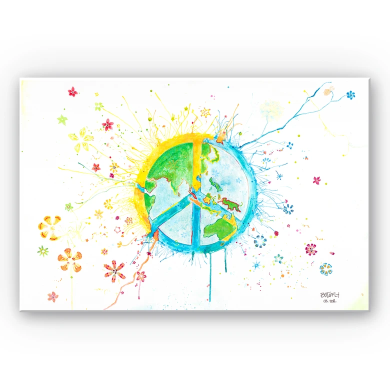 Wandbild Buttafly - Peace 