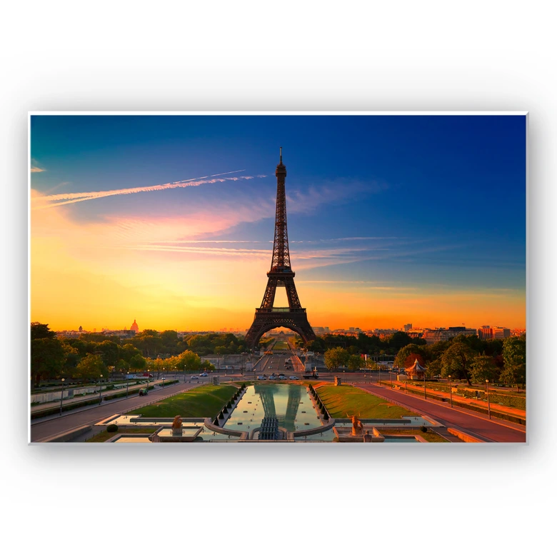 Tableau Forex - Tour Eiffel au coucher de soleil 