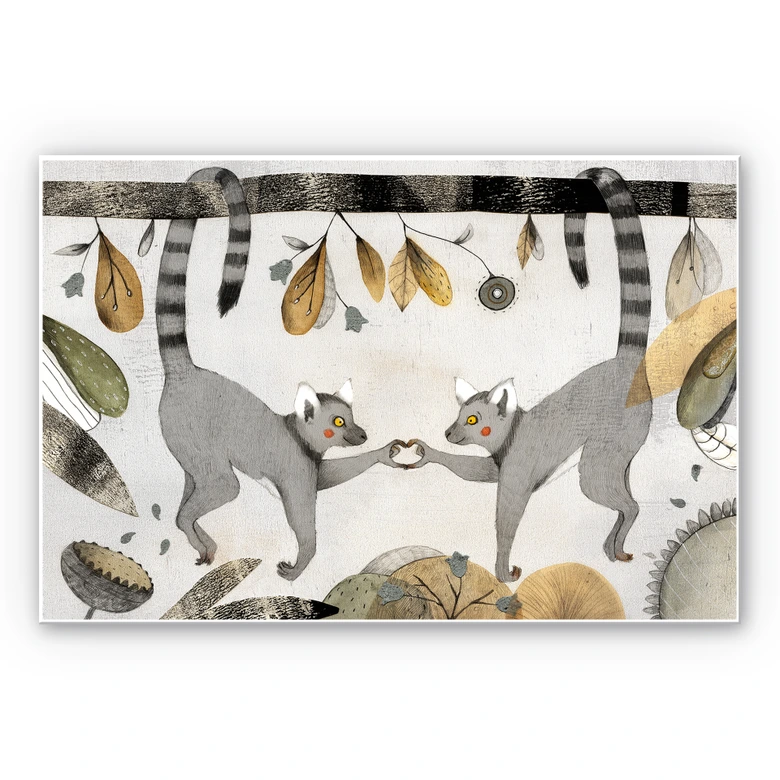 Wandbild Loske - Kattas in Love 