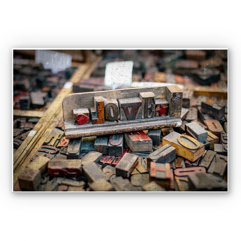 Wandbild Letternliebe 