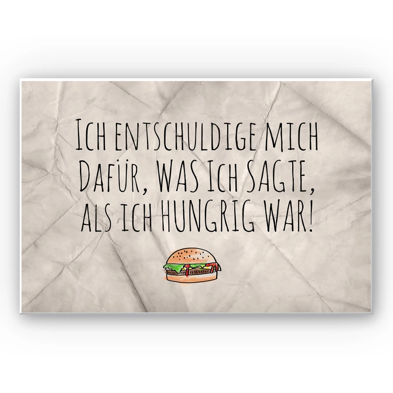 Wandbild Ich entschuldige mich dafür 