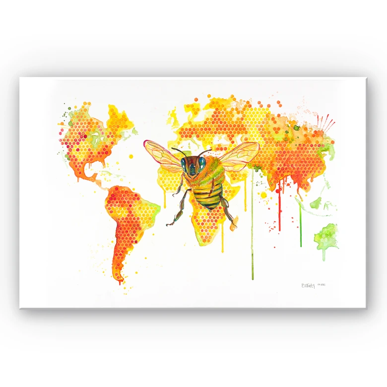 Wandbild Buttafly - Bees World 