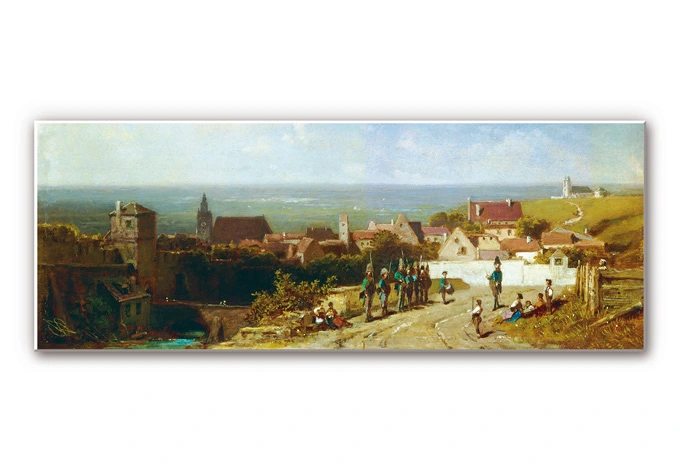 Tableau Forex - Spitzweg - Vieille ville - Panorama 