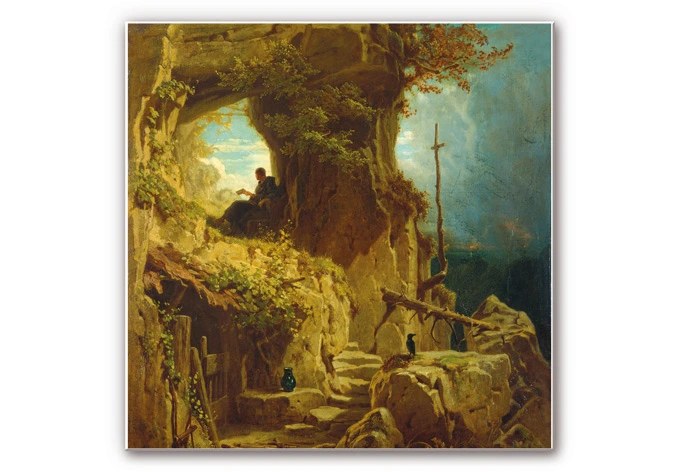Wandbild Spitzweg - Der Einsiedler 