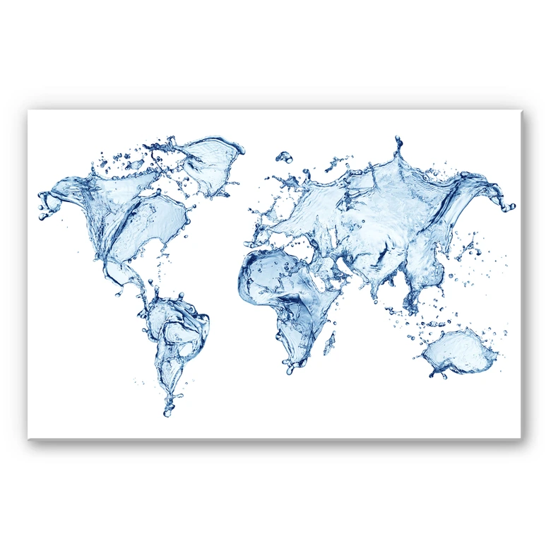 Wandbild Splashing Worldmap 