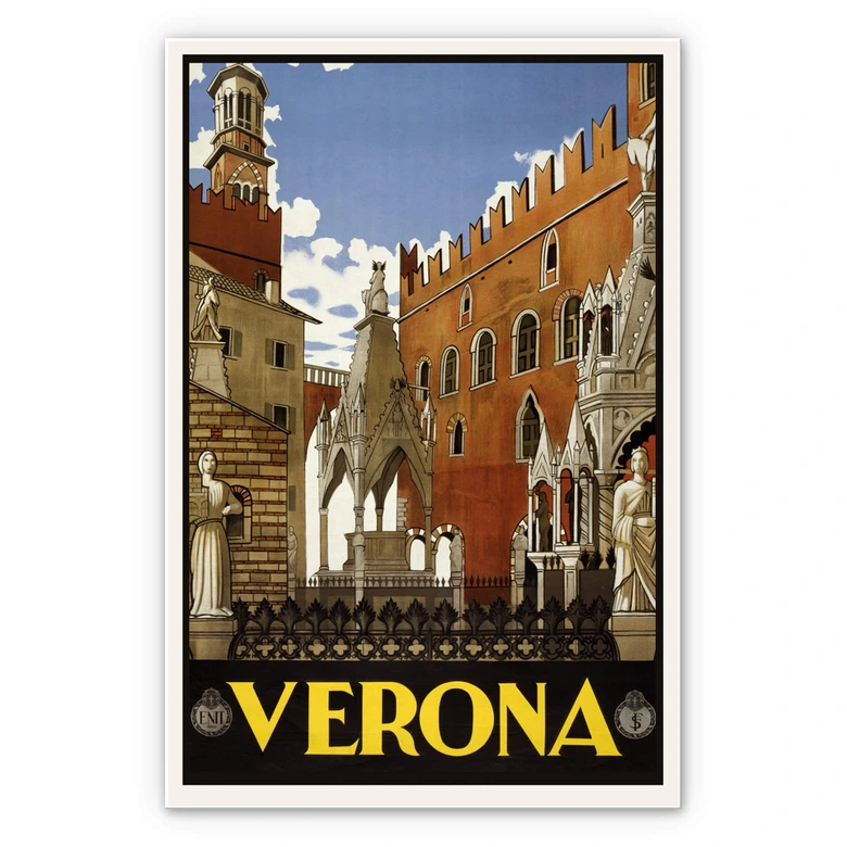 Wandbild Vintage Travel - Verona 