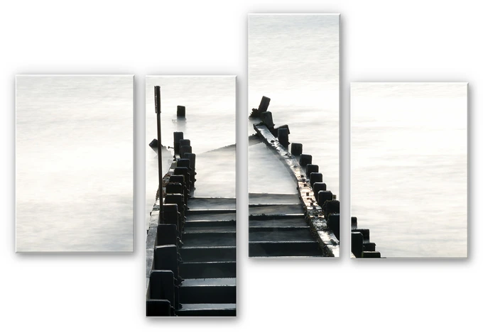 Wandbild Way to nowhere 01 (4-teilig) 