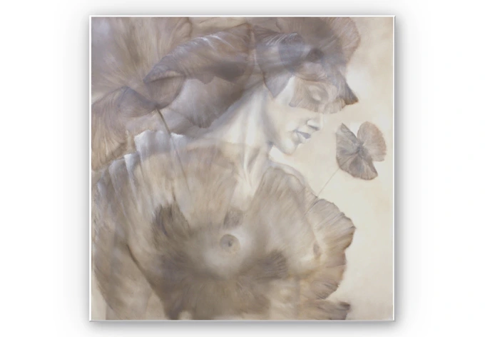 Wandbild Schmucker - Mohn und Akt 