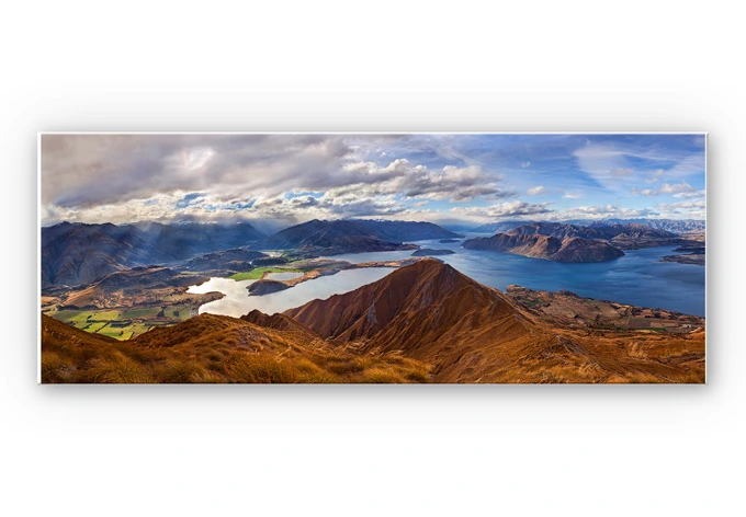 Wandbild Yan  - Aussicht vom Roys Peak - Panorama 