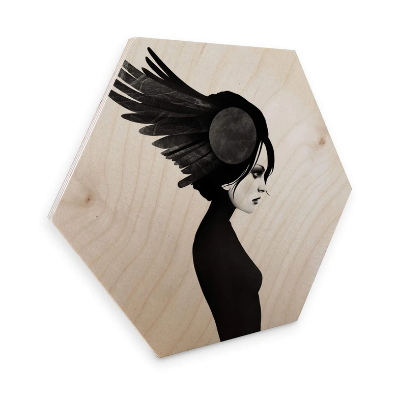 Hexagon - Holz Birke-Furnier Ireland - Amy - Flügel 