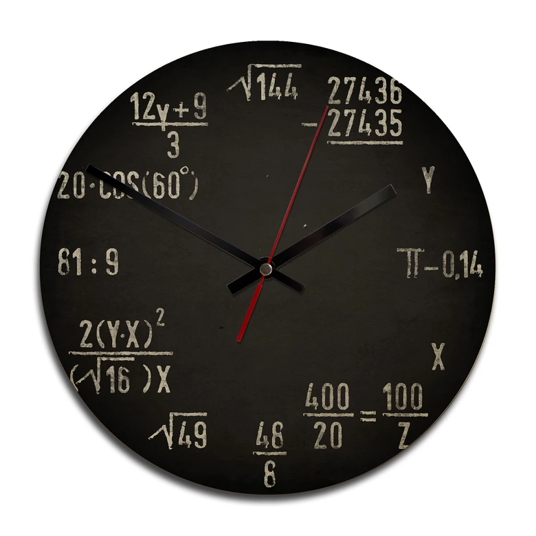 Horloge murale en bois - Formules 