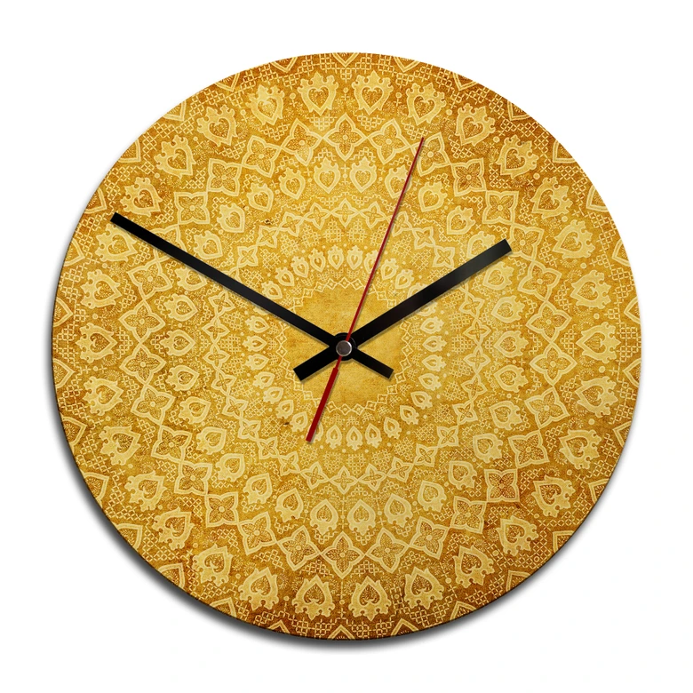 Horloge murale en bois - Ornement venant d'Occident 