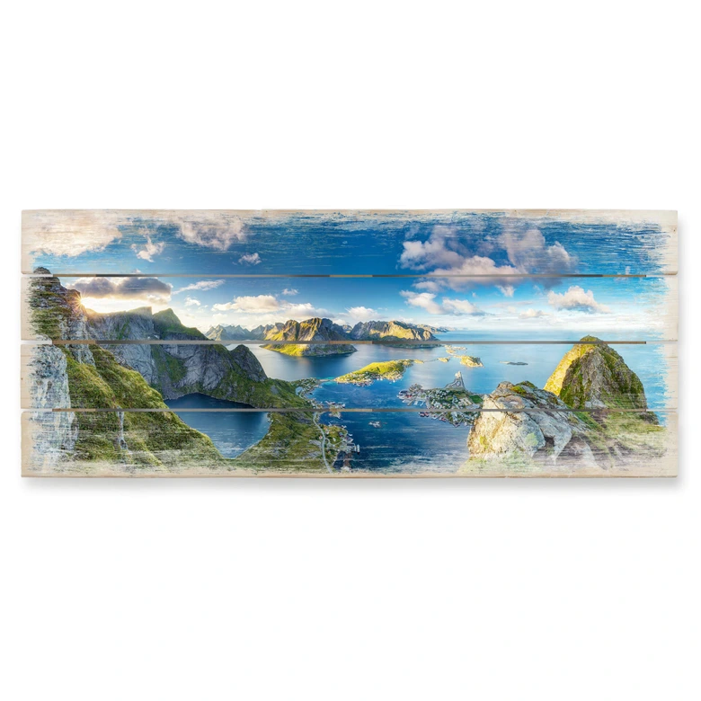 Holzbild Roemmelt - Aussicht vom Reinebringen - Panorama 