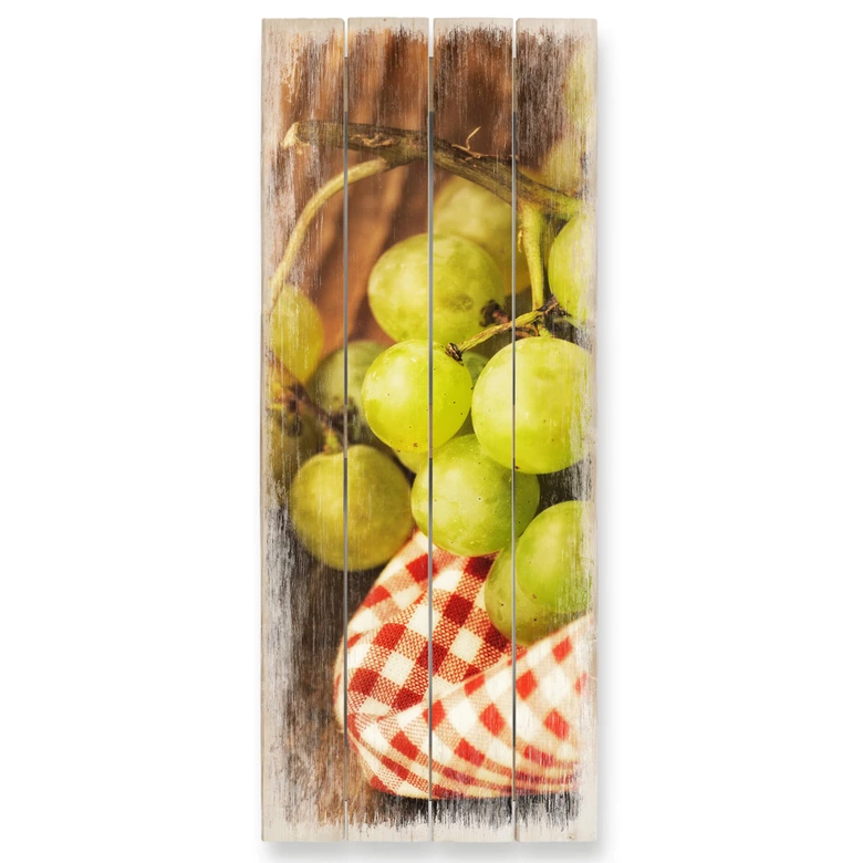 Houten Wanddecoratie Zoete Druiven - Panorama 