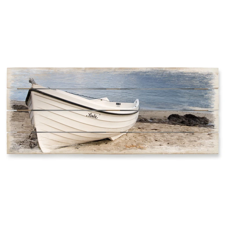 Houten Wanddecoratie Strandidylle - Panorama 