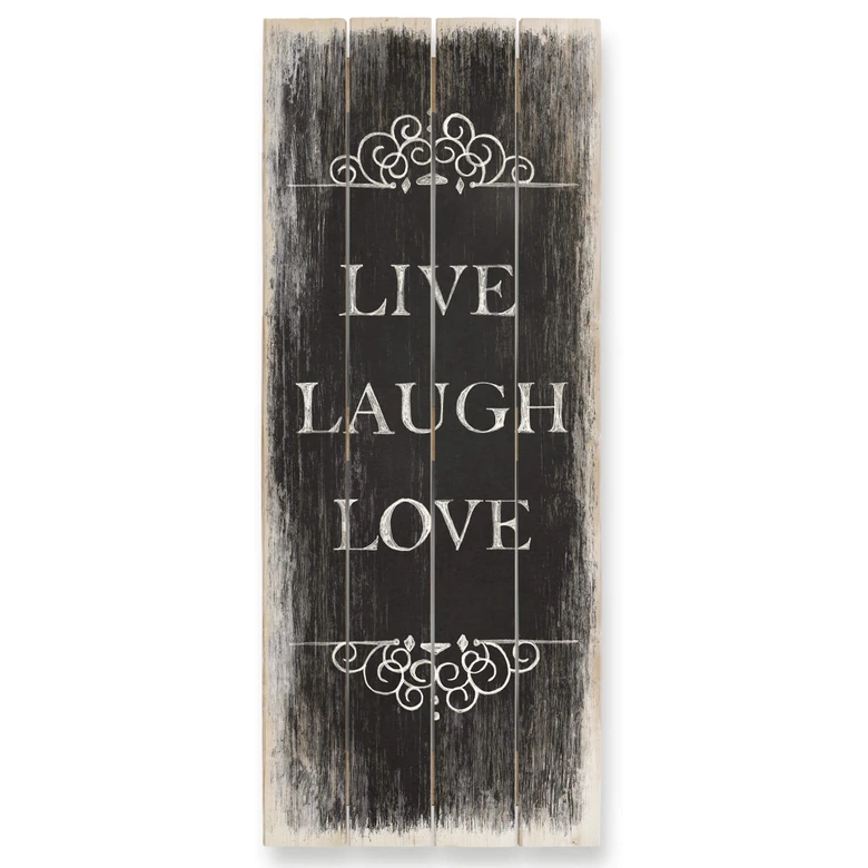 Houten Wanddecoratie Live Laugh Love 01 - Panorama 