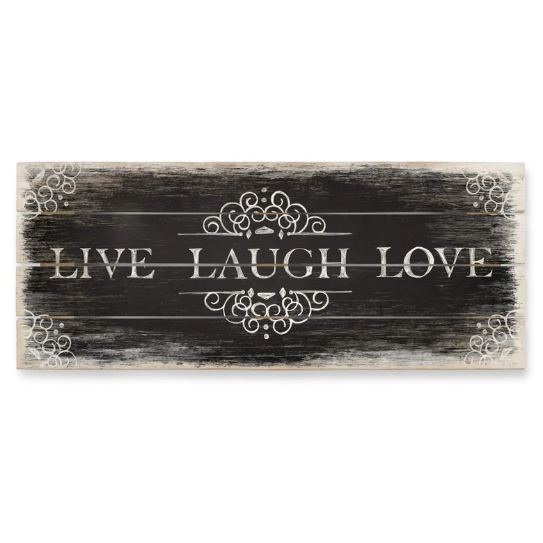 Houten Wanddecoratie Live Laugh Love 02 - Panorama 